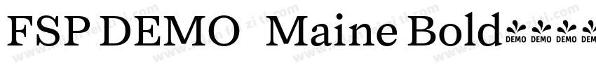 FSP DEMO   Maine Bold字体转换